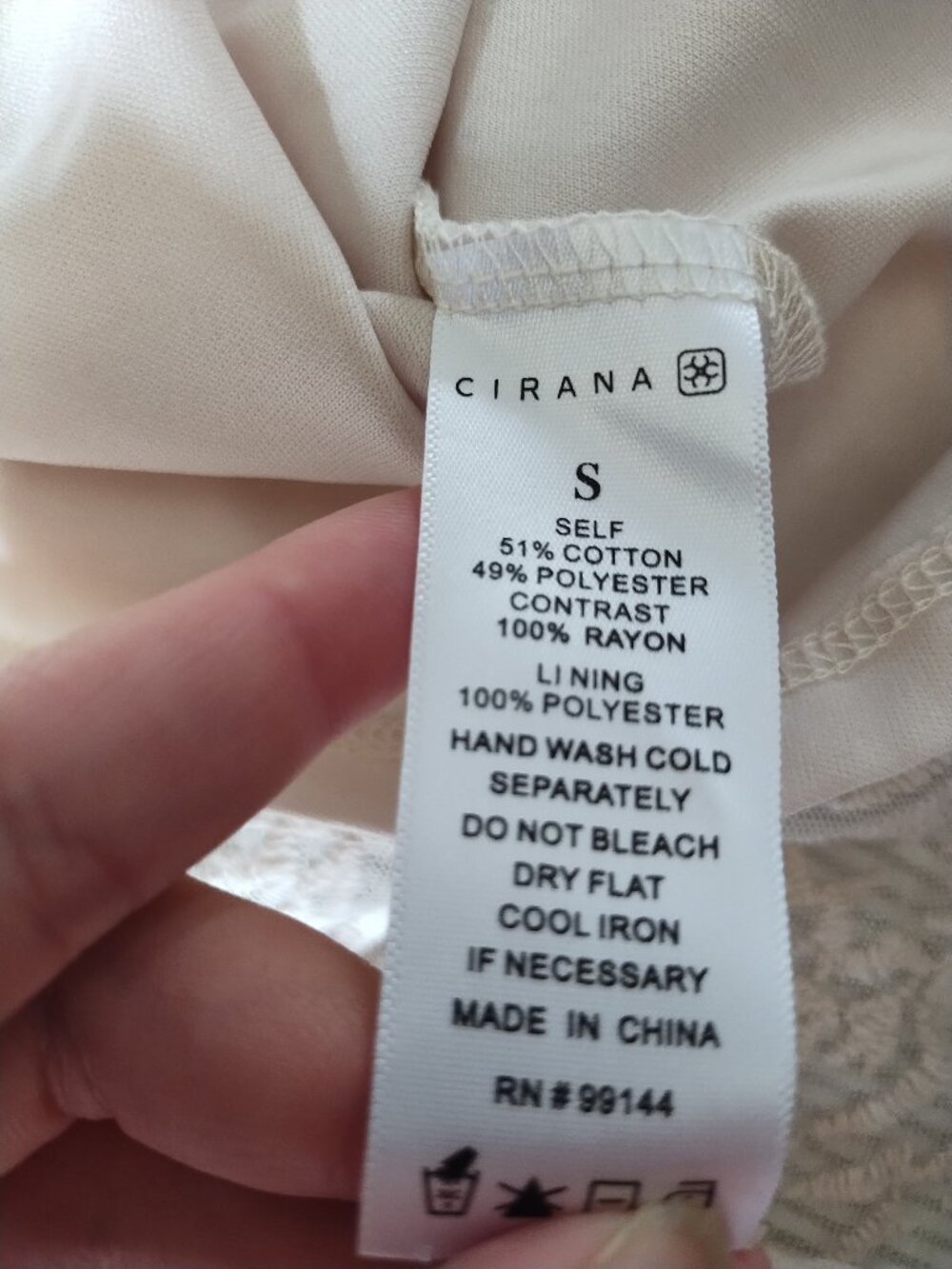 CIRANA Cream A-line Paneled Lace Skirt - Picture 8 of 8